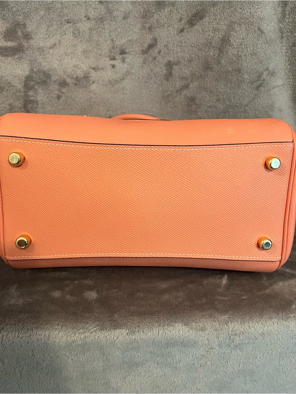 Coach Rowan Satchel Bag in Coral Pebble Leather with Gold Hardware - Picture 4 of 4